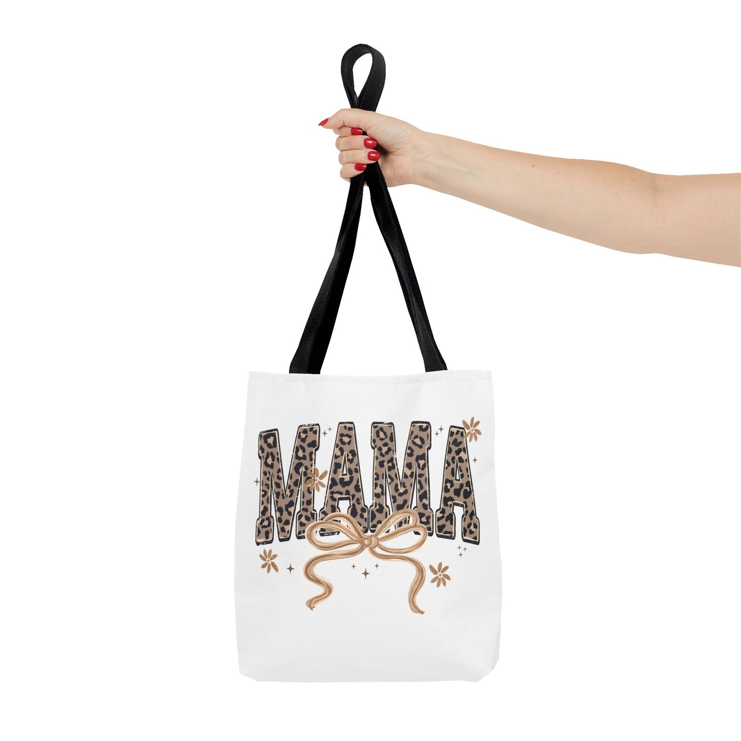 Leopard Print MAMA Script Tote Bag | Mama Tote