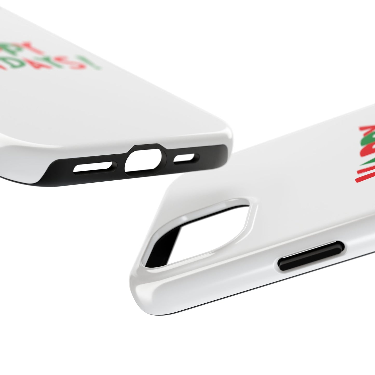 Happy Holidays phone case | Christmas holiday text design, tough phone case