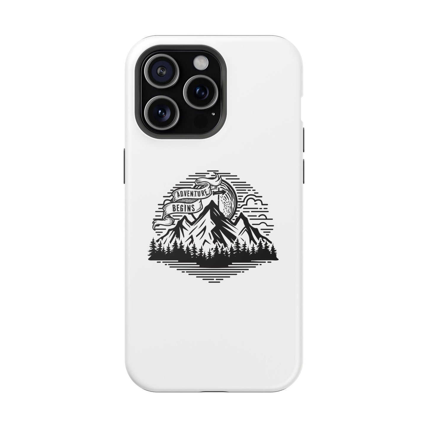 Mountain Adventure Illustration Phone Case | Magnetic Impact-Resistant Case