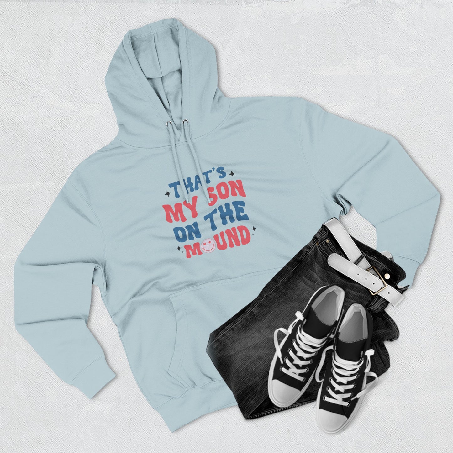 Hoodie – "That's My Son on the Mound" Baseball Parent Support Pullover