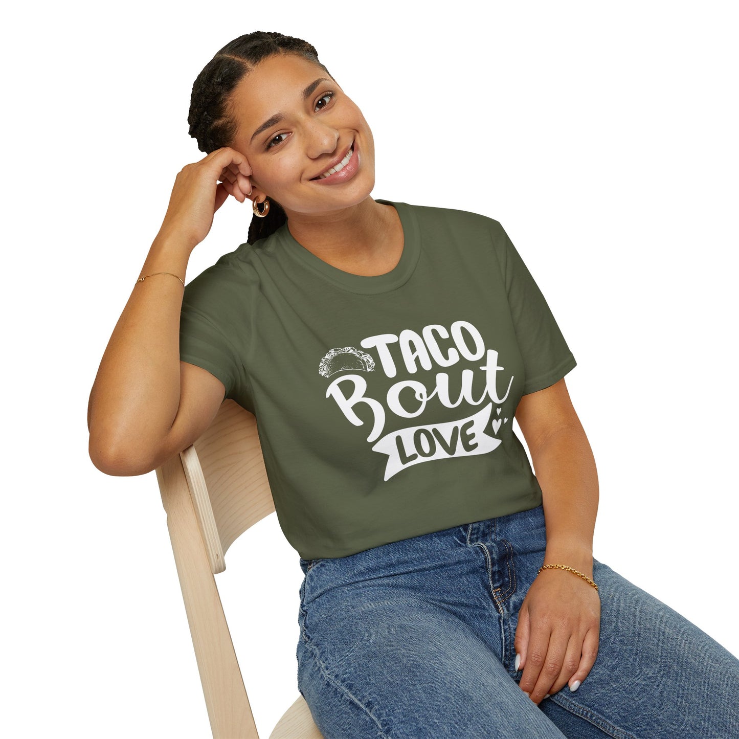 T-Shirt — "Taco 'Bout Love" Funny Taco Lover Tee | Cute Foodie Valentine Shirt
