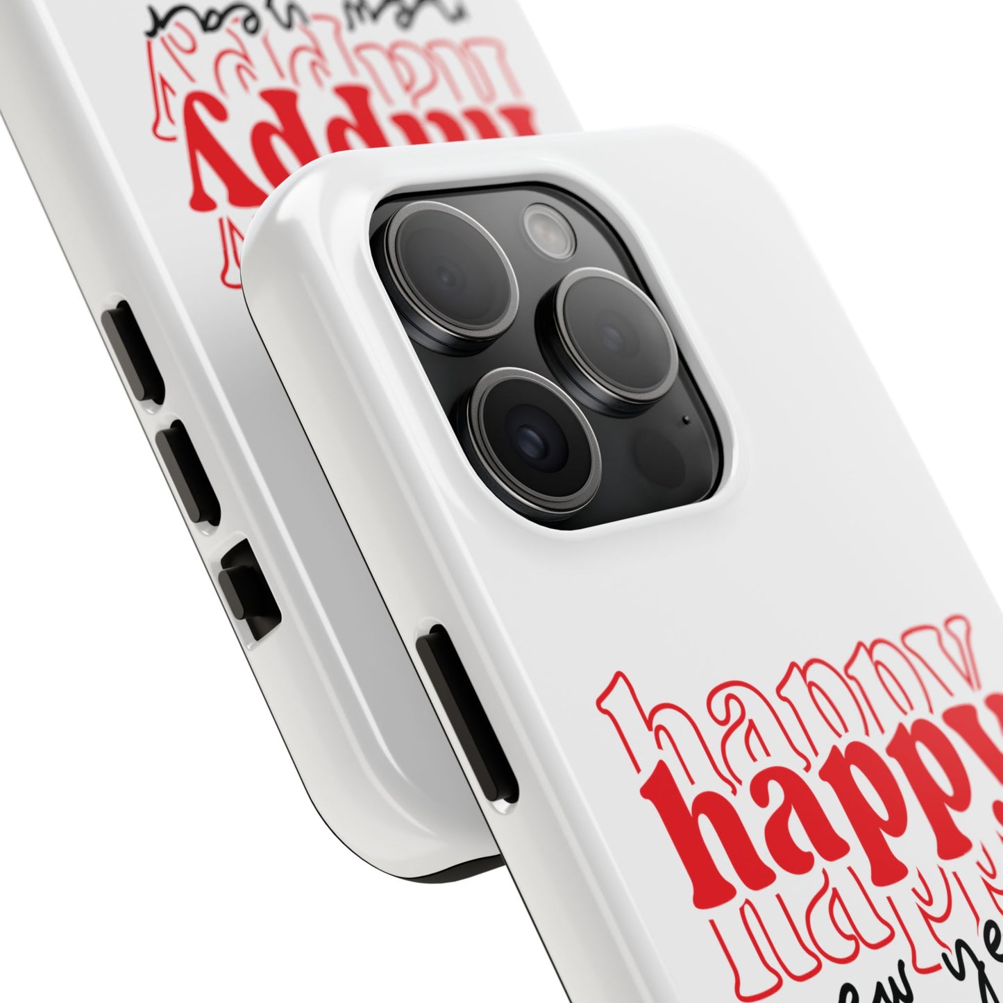 Happy Happy New Year Phone Case | New Year Typographic Design