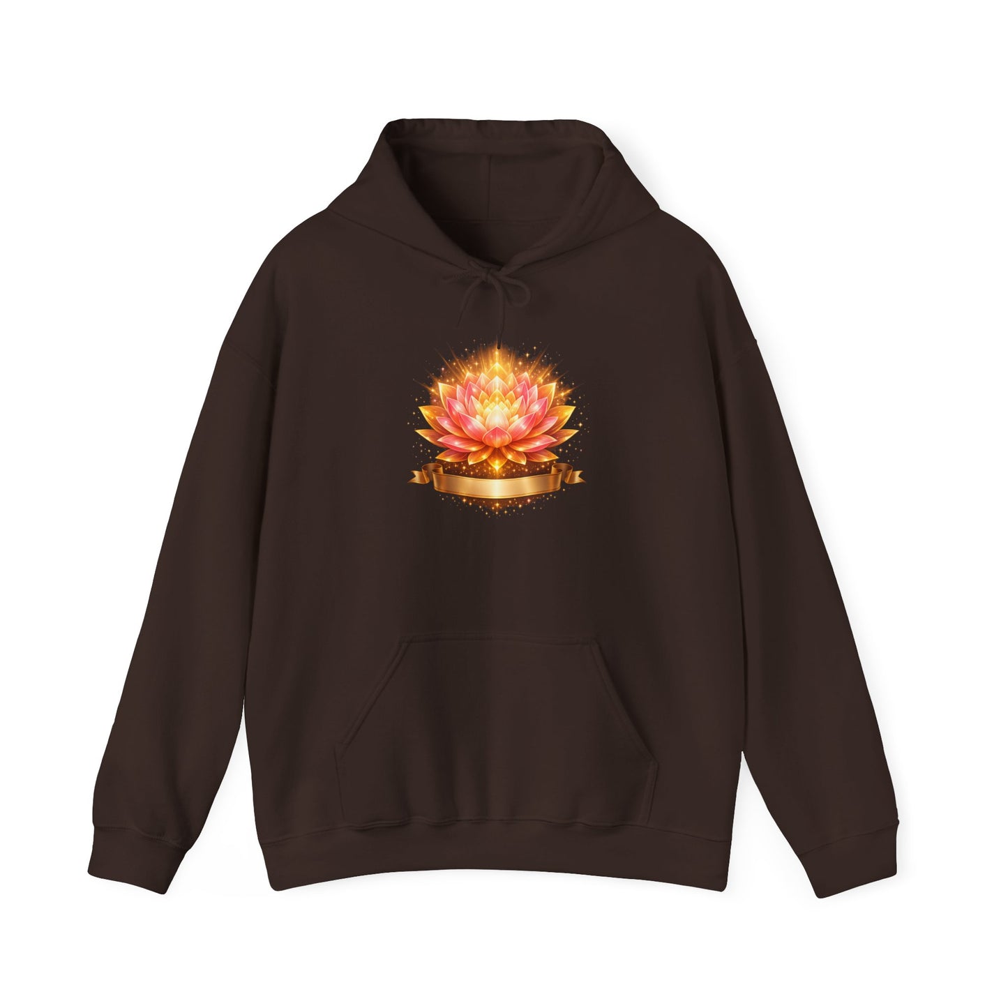 Lotus Meditation Hoodie — Glowing Lotus Candle Graphic Hoodie