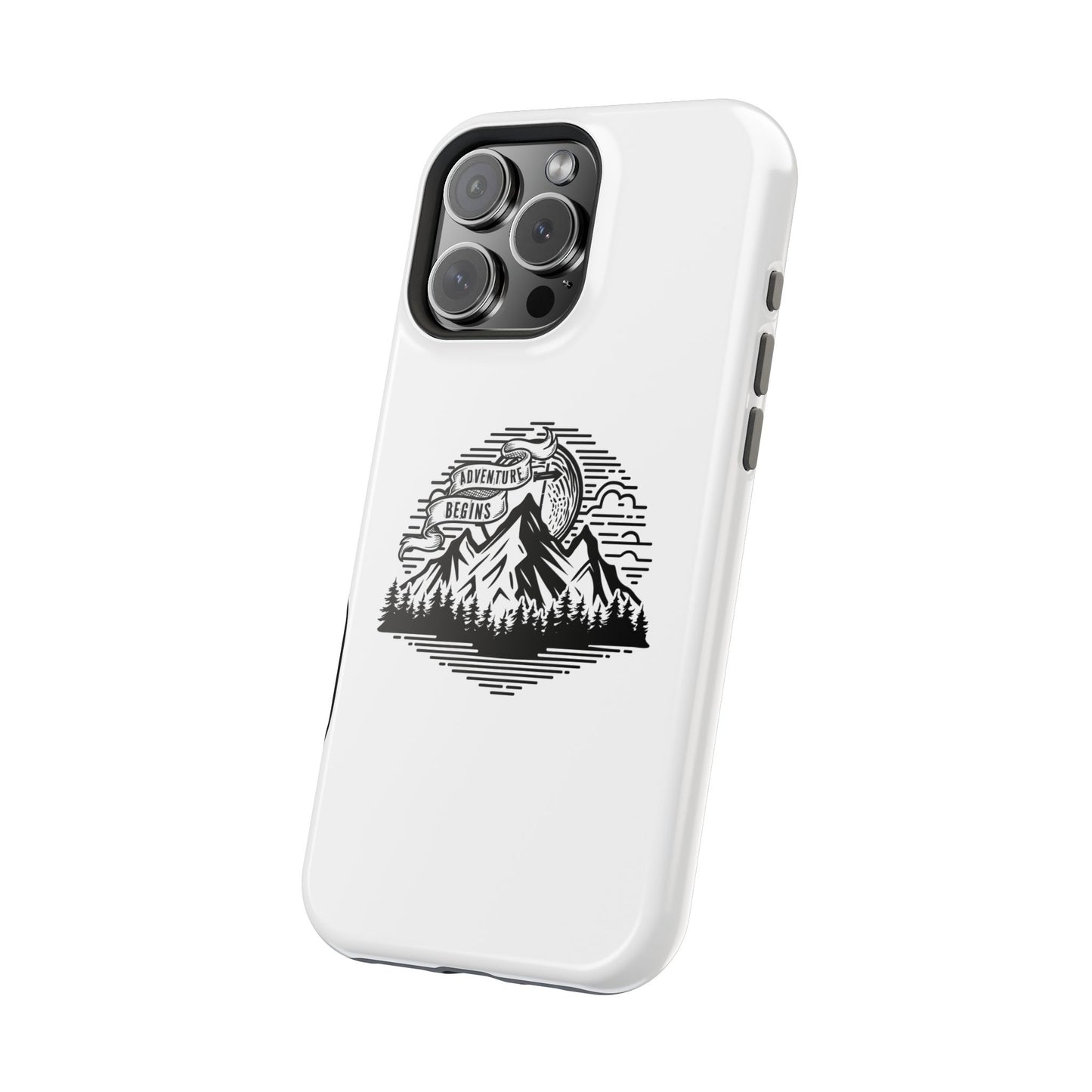 Mountain Adventure Illustration Phone Case | Magnetic Impact-Resistant Case