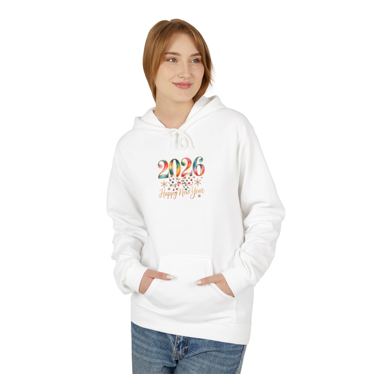 2026 Floral Celebration Hoodie — Happy New Year Party Sweatshirt