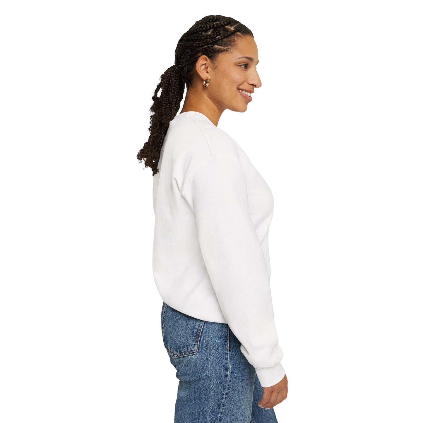 Mountain Landscape Illustration Sweatshirt | Scenic Peaks, Pine Forest, Outdoor Adventure