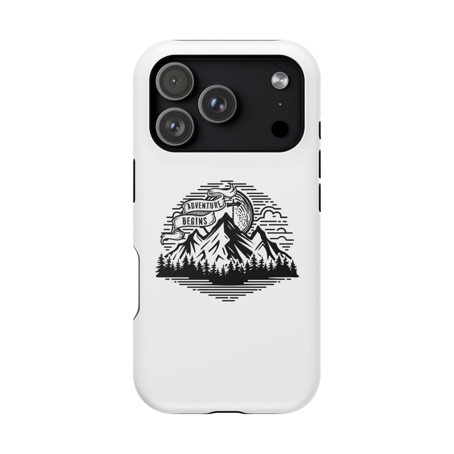 Mountain Adventure Illustration Phone Case | Magnetic Impact-Resistant Case