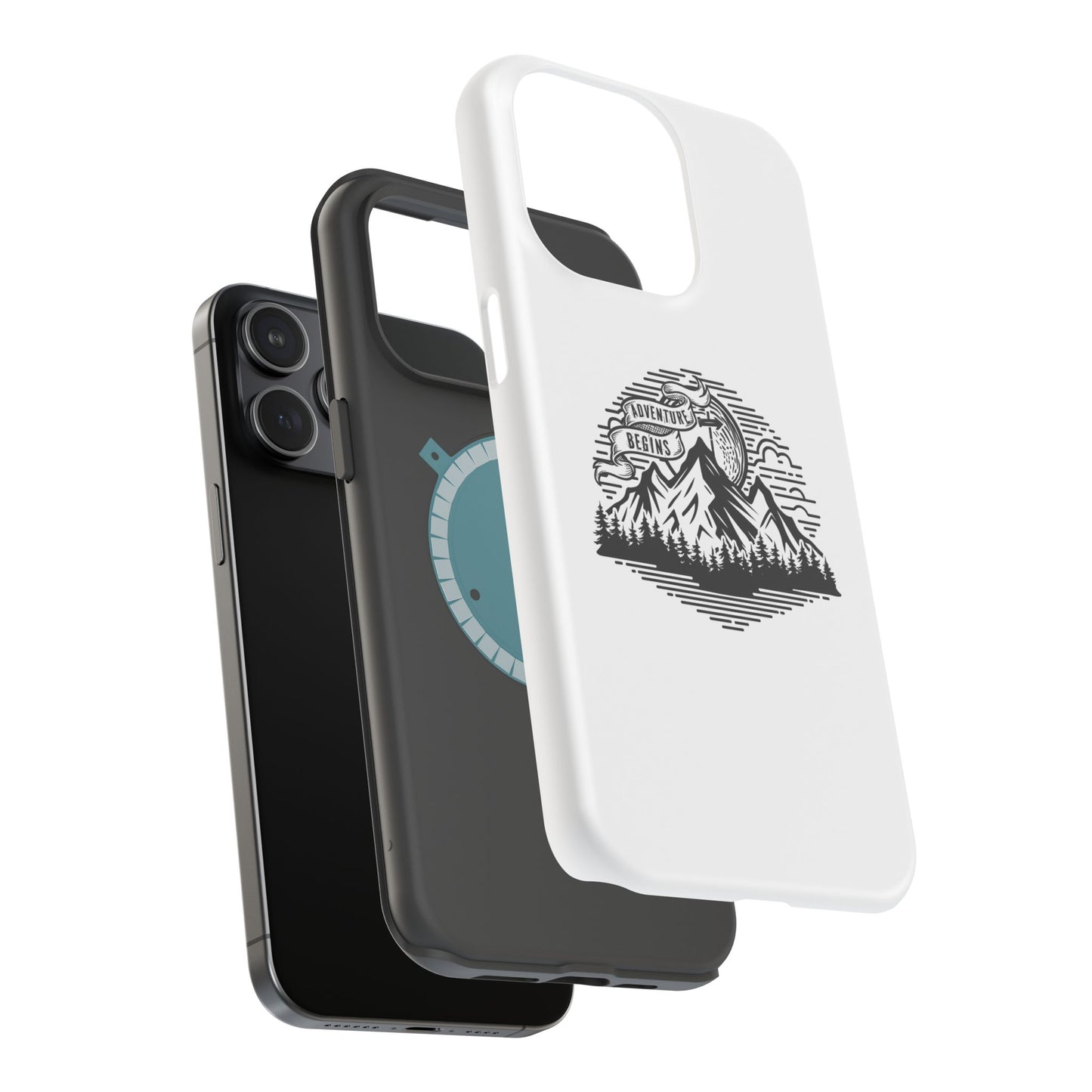 Mountain Adventure Illustration Phone Case | Magnetic Impact-Resistant Case