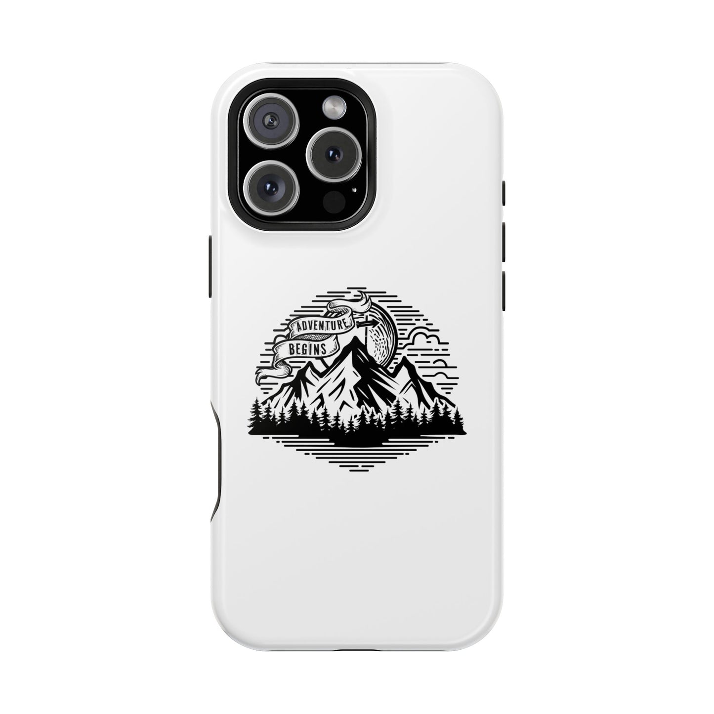 Mountain Adventure Illustration Phone Case | Magnetic Impact-Resistant Case