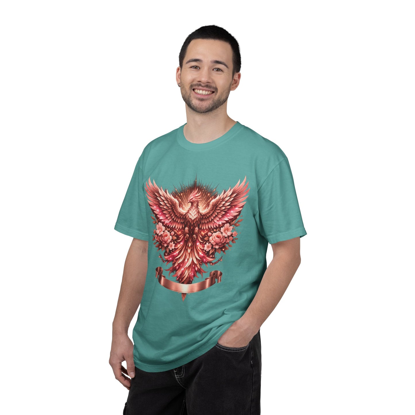 Phoenix Floral T-Shirt — Rising Phoenix Graphic Tee