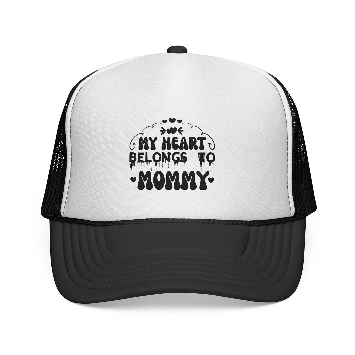 My Heart Belongs to Mommy Trucker | Mom Pride Hat, Baby Message Cap