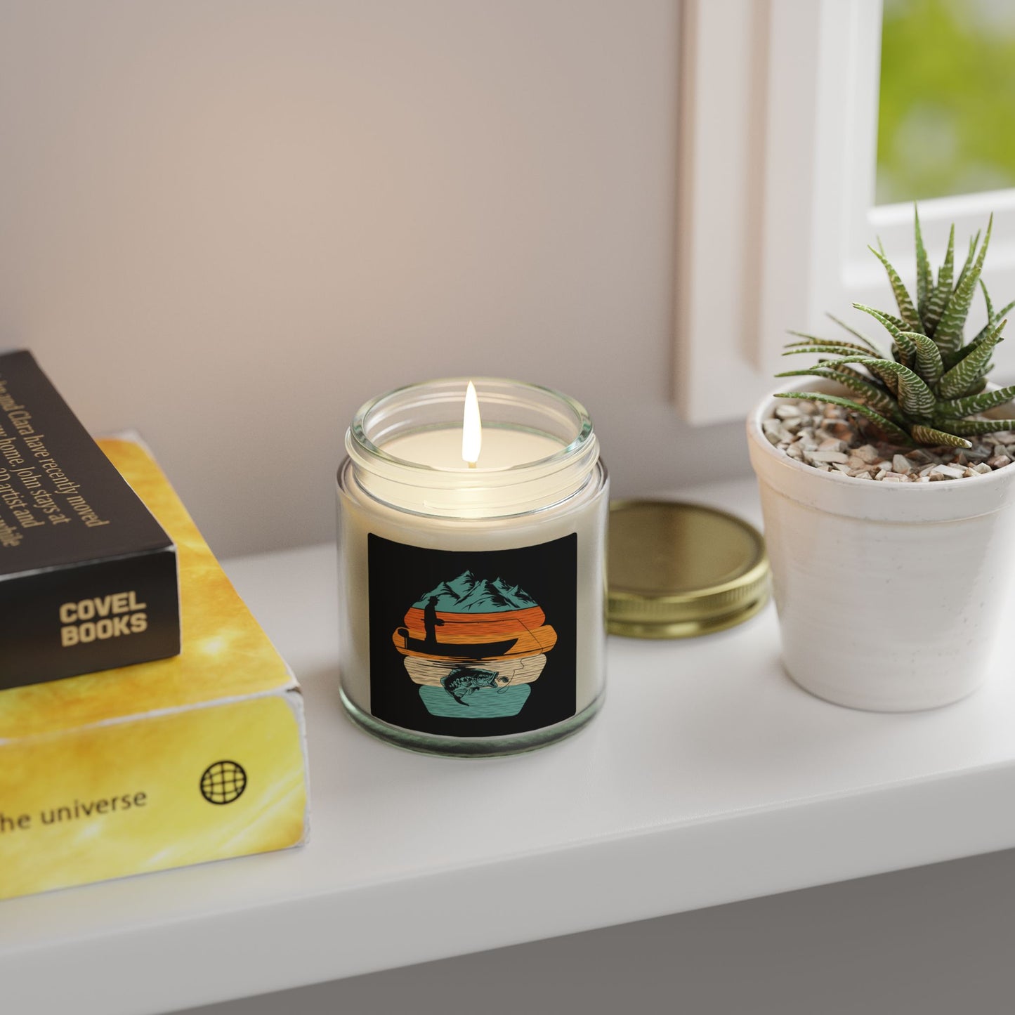 Retro Sunset Surf Landscape Candle | Coconut Apricot Wax 4oz 9oz