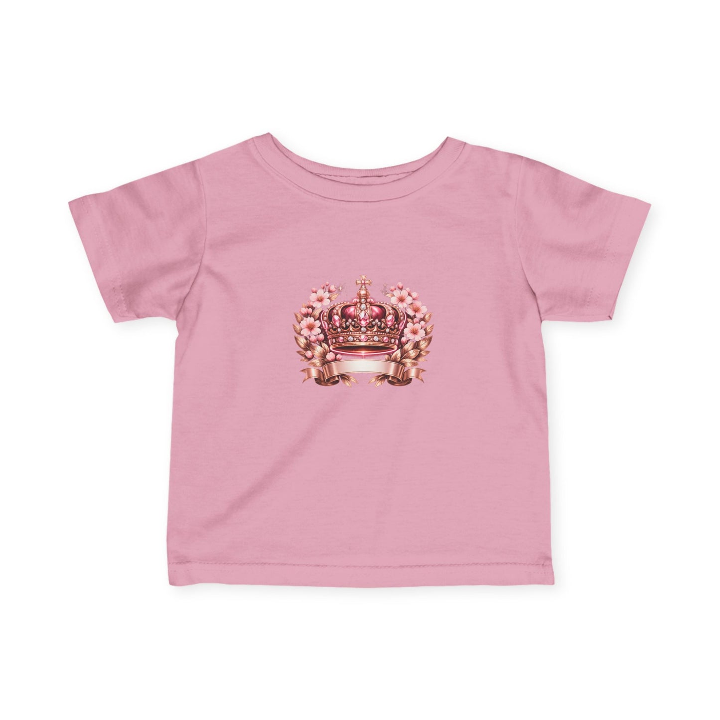 Infant Tee — Pink Floral Crown Baby Shirt