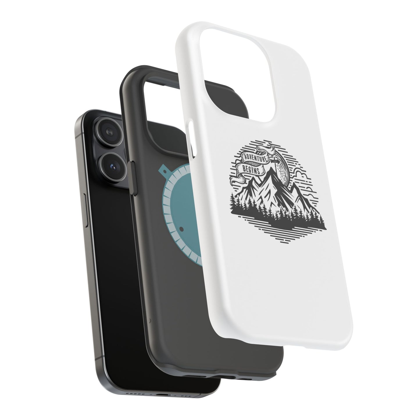 Mountain Adventure Illustration Phone Case | Magnetic Impact-Resistant Case