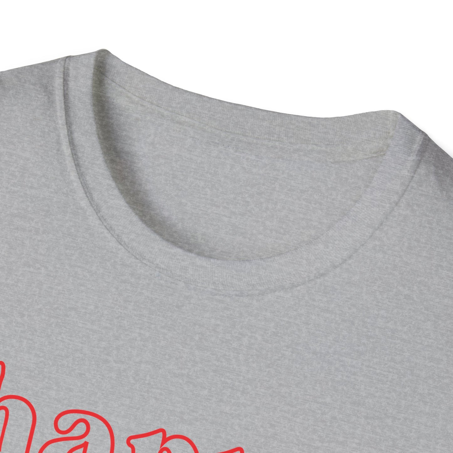 New Year "Happy" T-Shirt — Festive Red Typography Tee