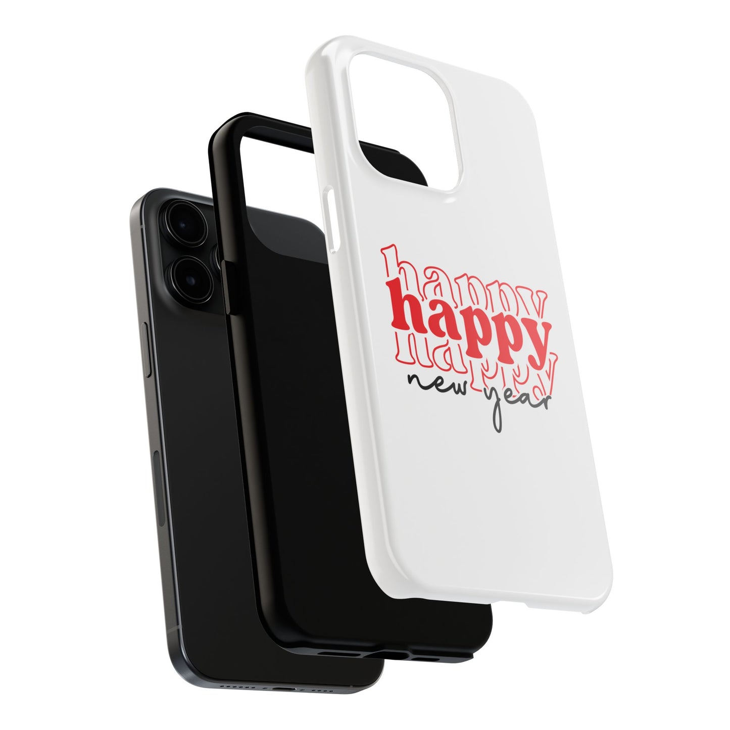 Happy Happy New Year Phone Case | New Year Typographic Design