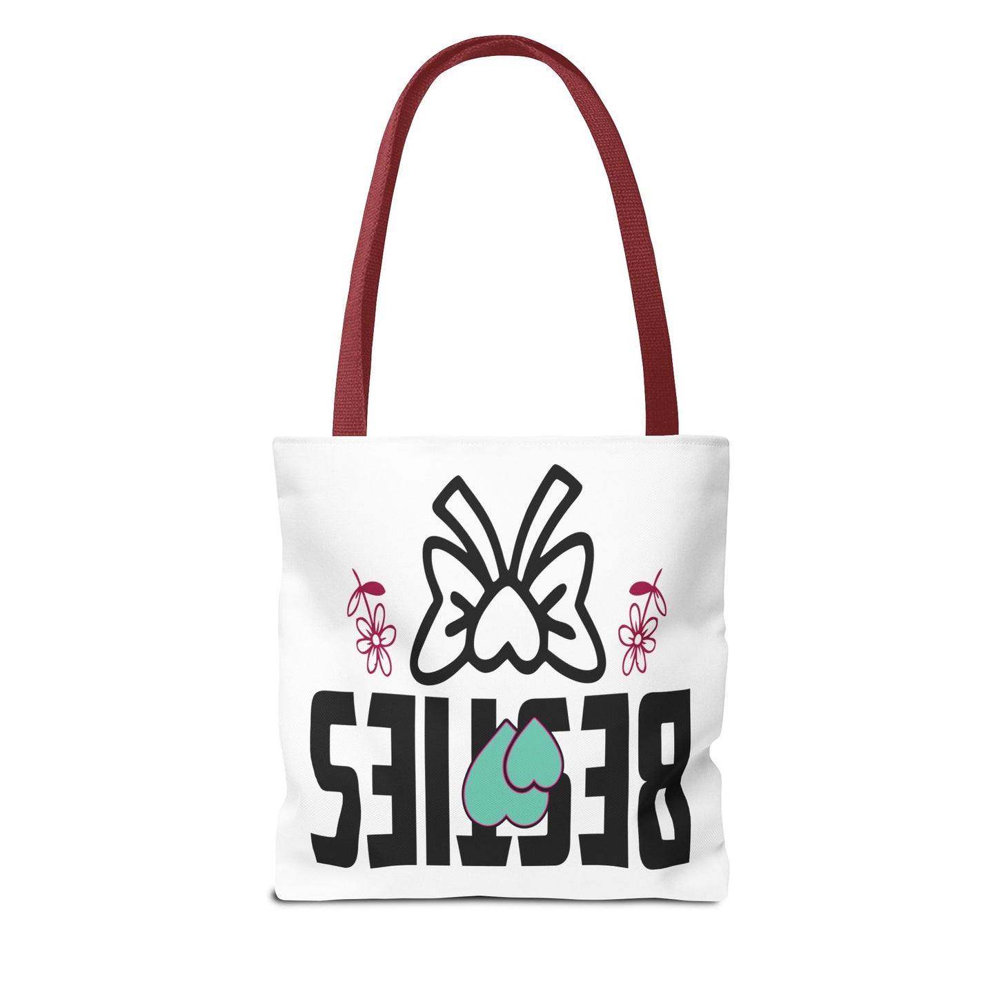 Besties Tote Bag | Heart Bow Friends Design