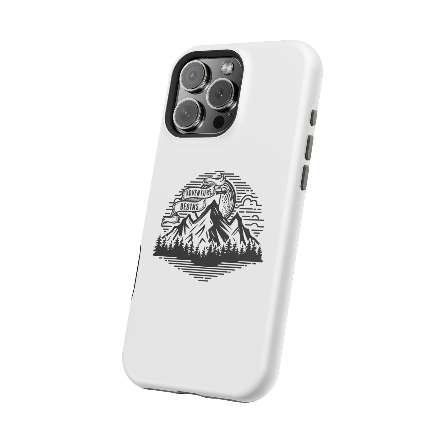 Mountain Adventure Illustration Phone Case | Magnetic Impact-Resistant Case