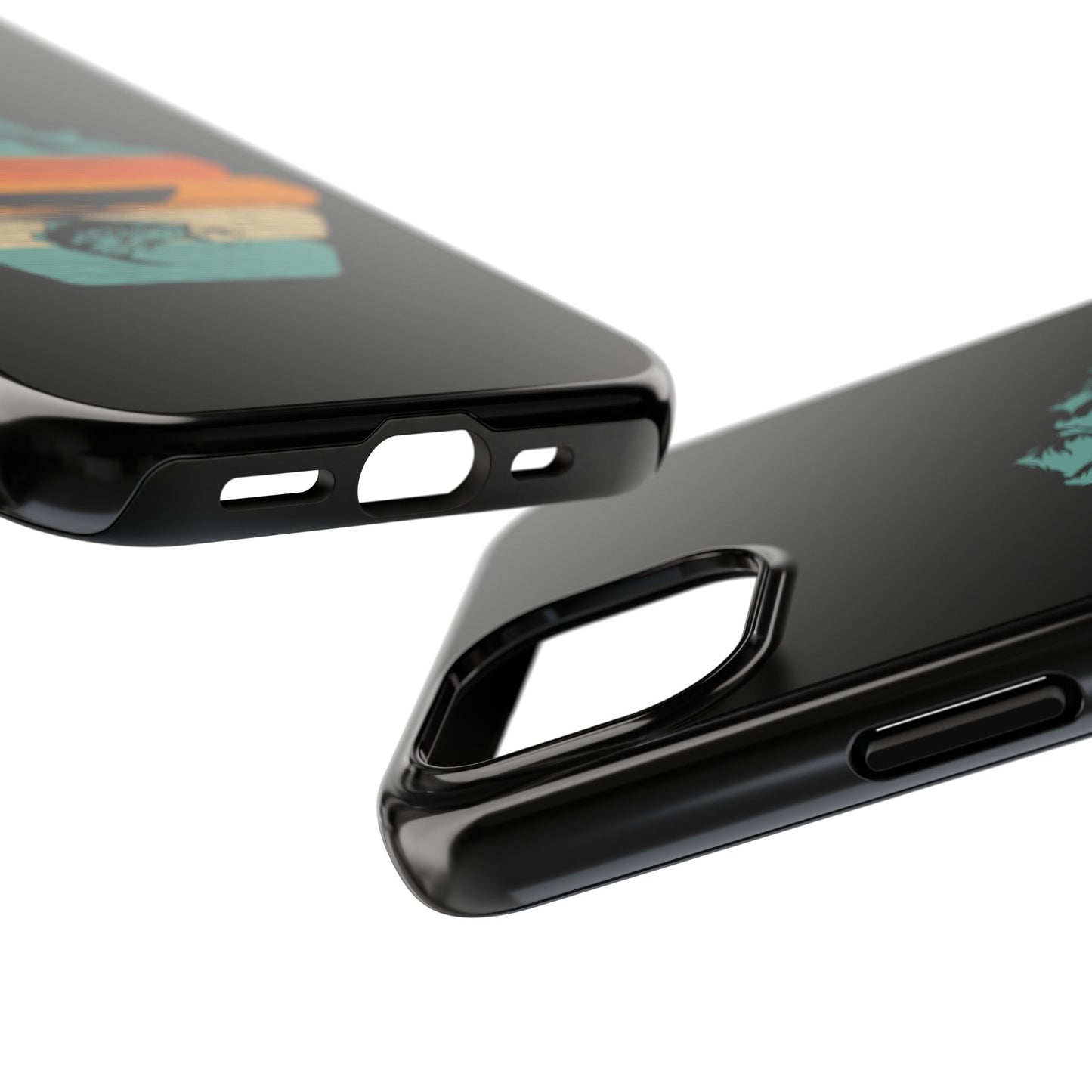 Retro Fishing Sunset Phone Case | Bass Boat Angler Design