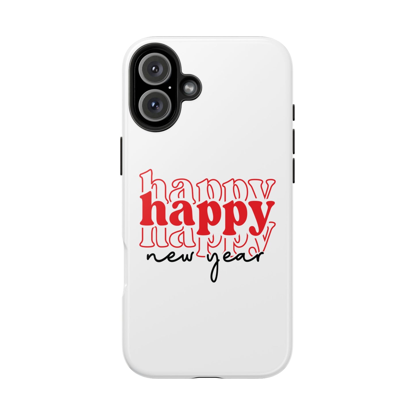 Happy Happy New Year Phone Case | New Year Typographic Design