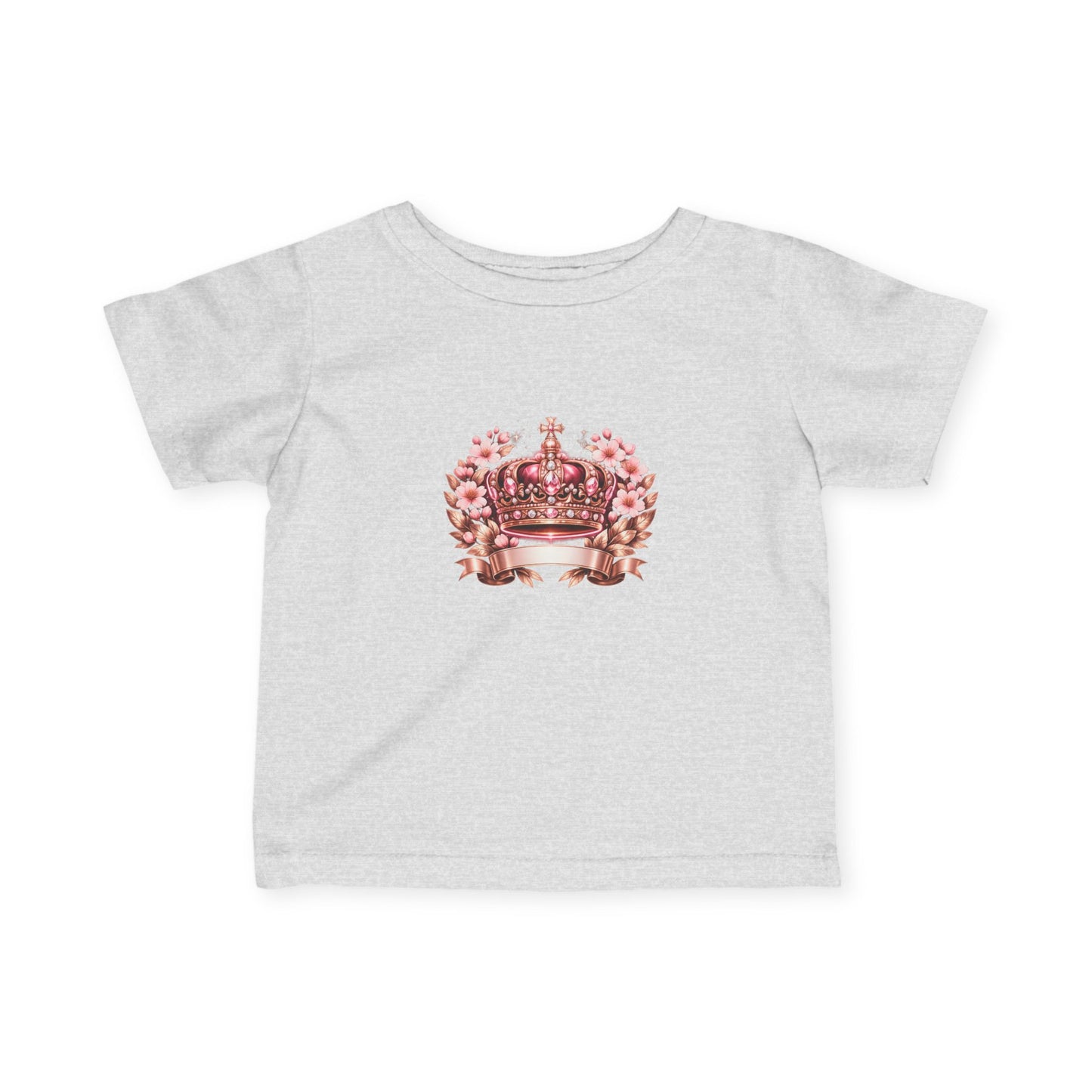 Infant Tee — Pink Floral Crown Baby Shirt