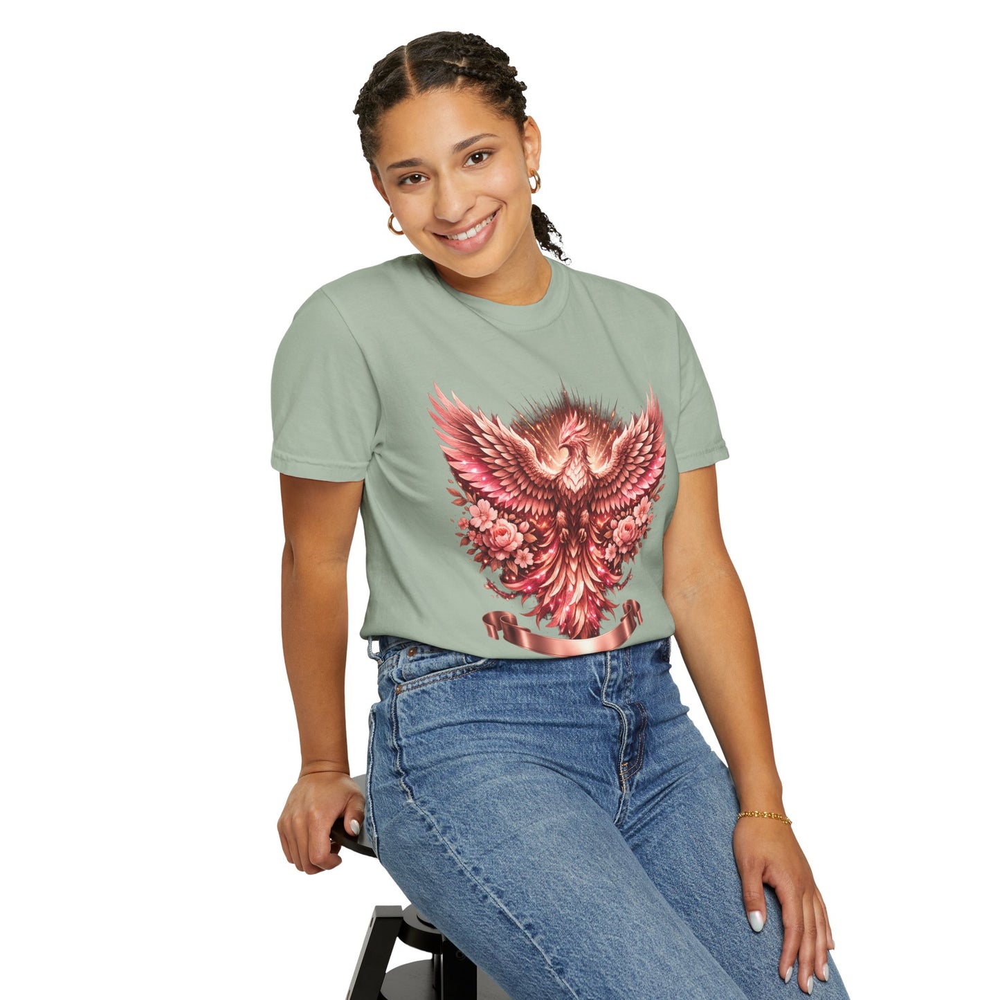 Phoenix Floral T-Shirt — Rising Phoenix Graphic Tee