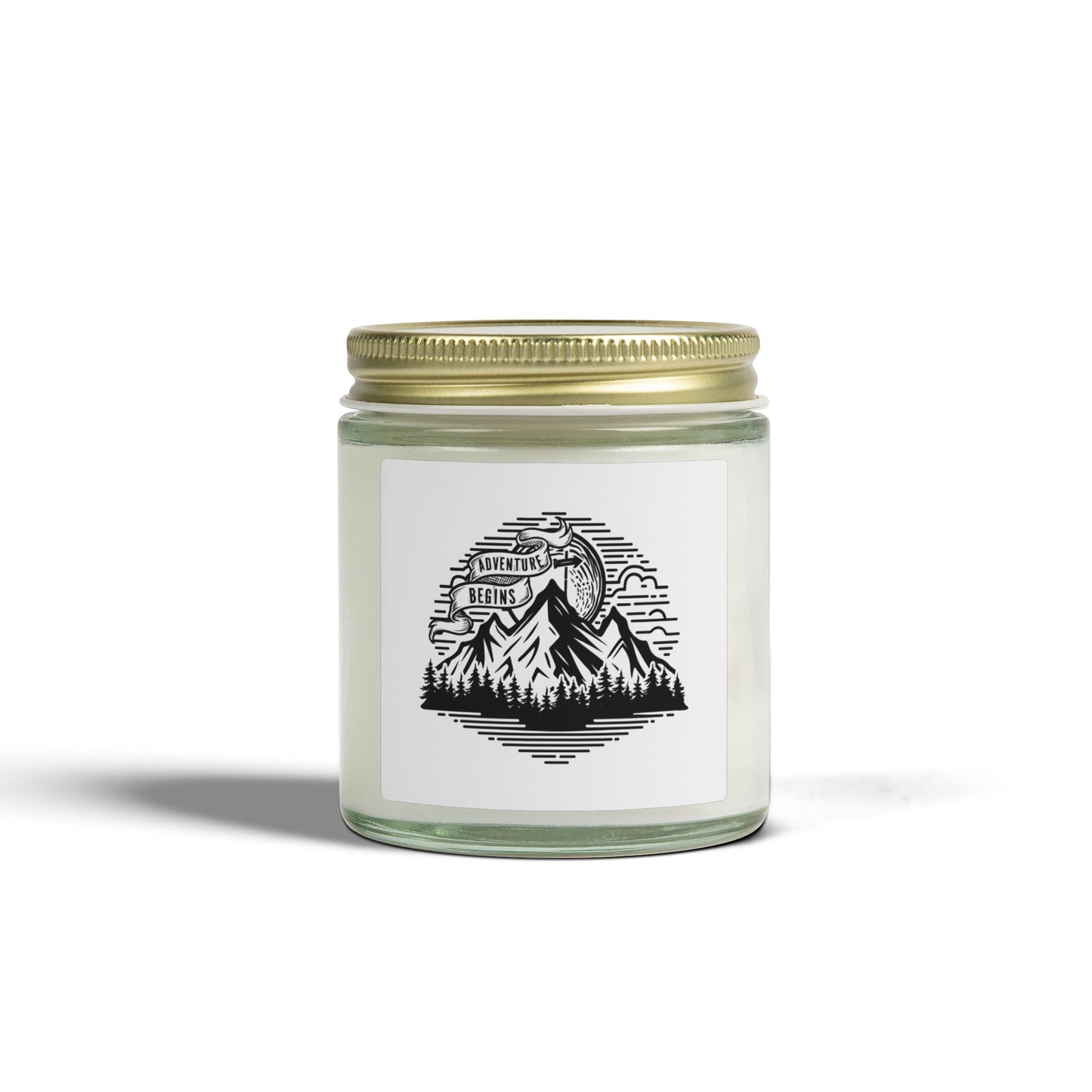 Mountain Adventure Candle Coconut Apricot Wax 4oz 9oz | Travel Illustration