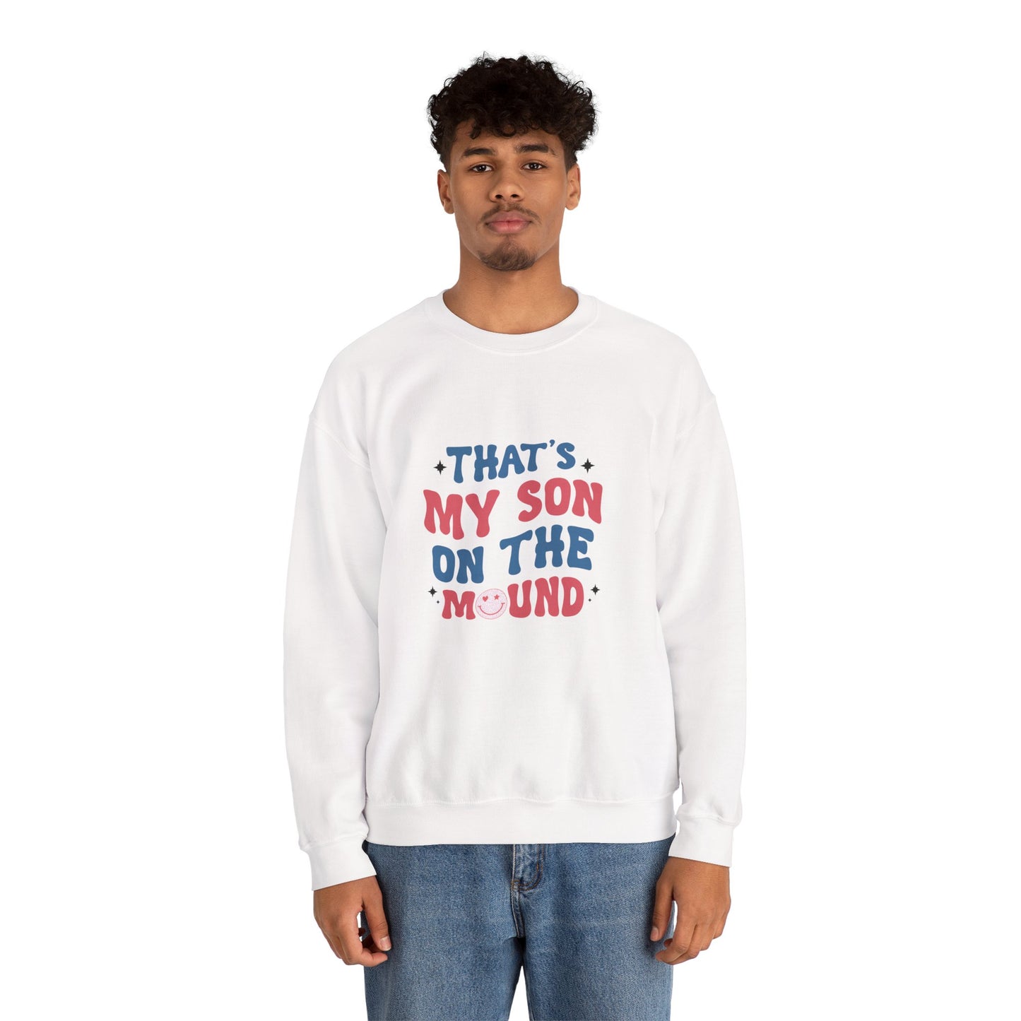 That My Son On The Mound Sweatshirt | Baseball Mom Crewneck