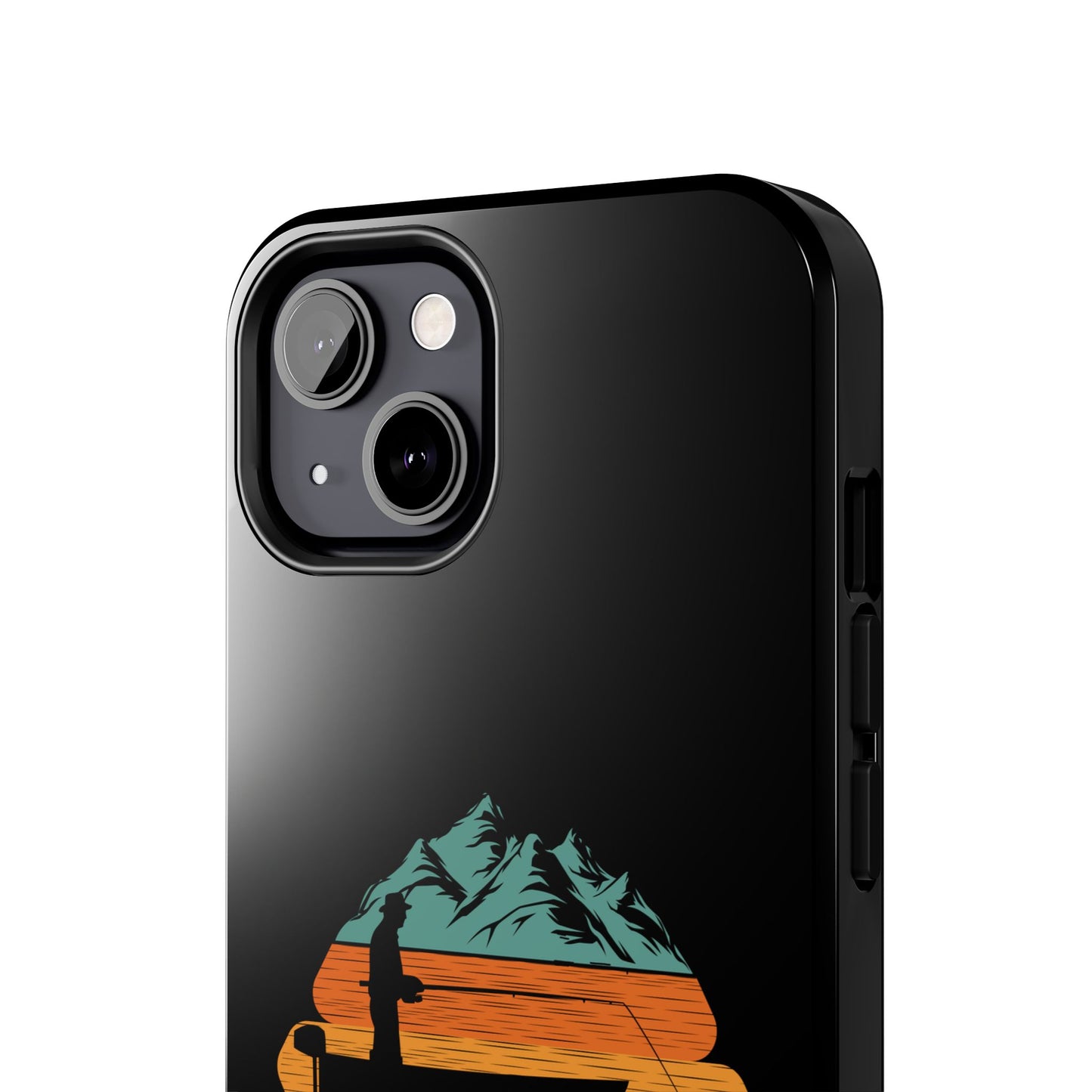 Retro Fishing Sunset Phone Case | Bass Boat Angler Design