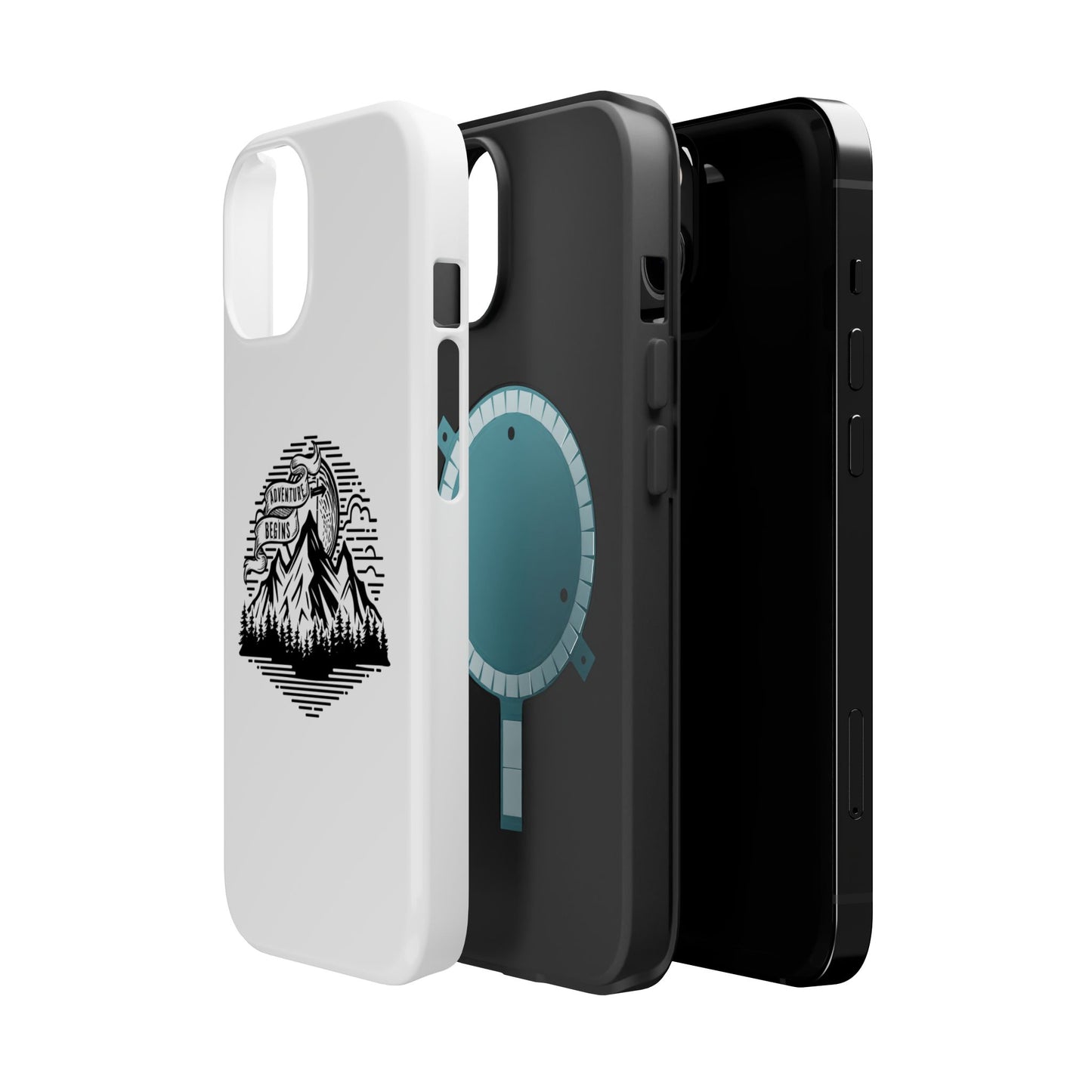 Mountain Adventure Illustration Phone Case | Magnetic Impact-Resistant Case