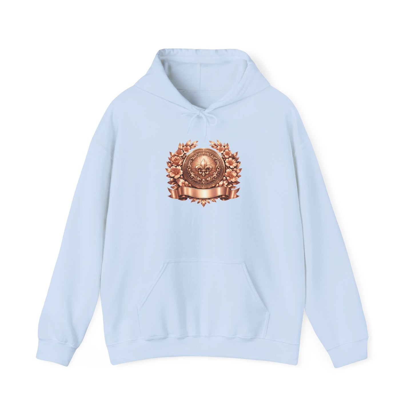 Hoodie — Vintage Bronze Crest Emblem Hoodie