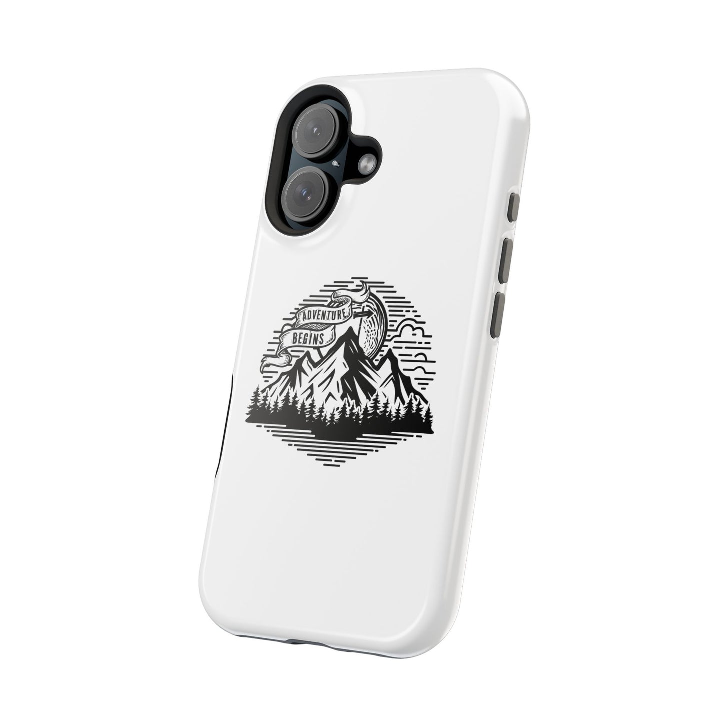 Mountain Adventure Illustration Phone Case | Magnetic Impact-Resistant Case