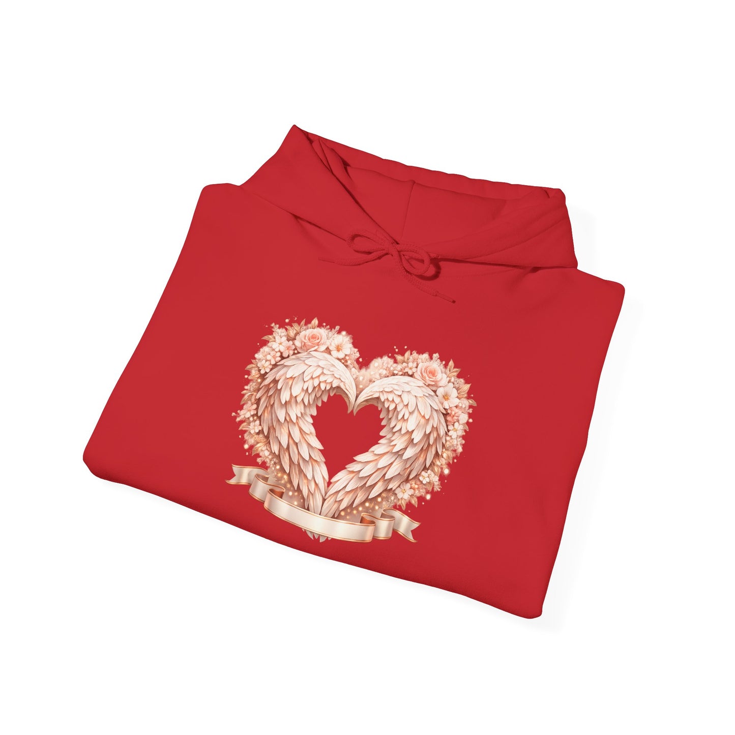 Heart Wreath Hoodie — Romantic Floral Heart Pullover for Valentine’s Day
