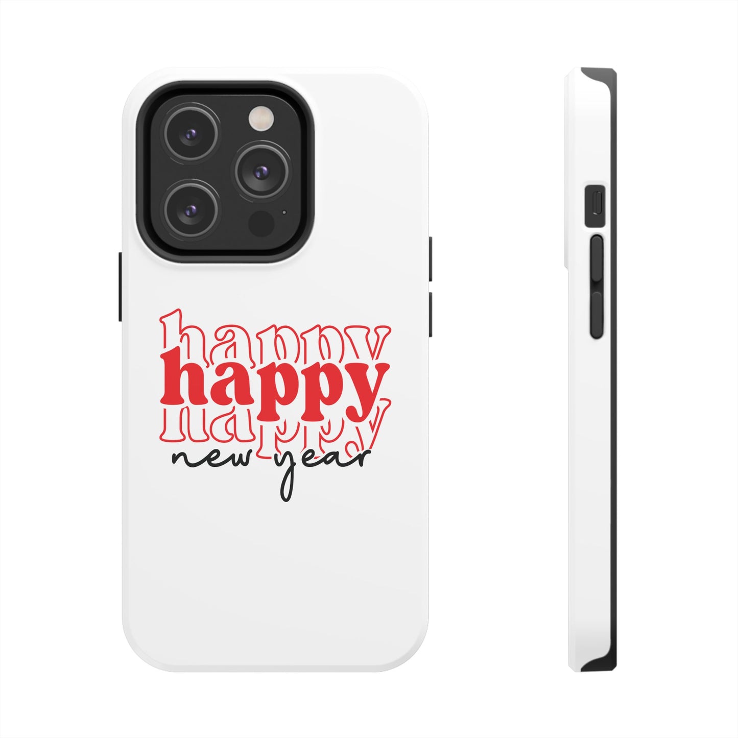 Happy Happy New Year Phone Case | New Year Typographic Design