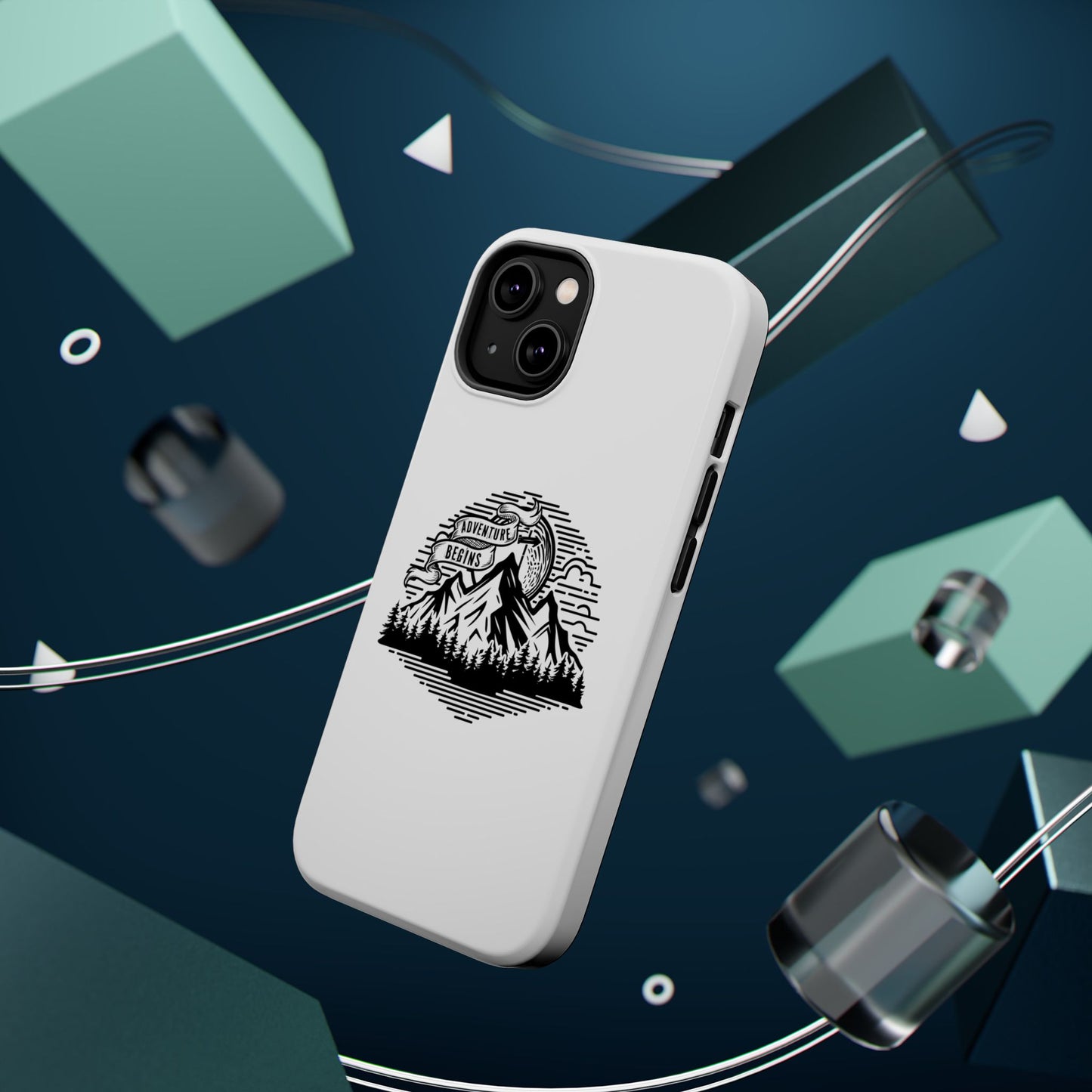 Mountain Adventure Illustration Phone Case | Magnetic Impact-Resistant Case