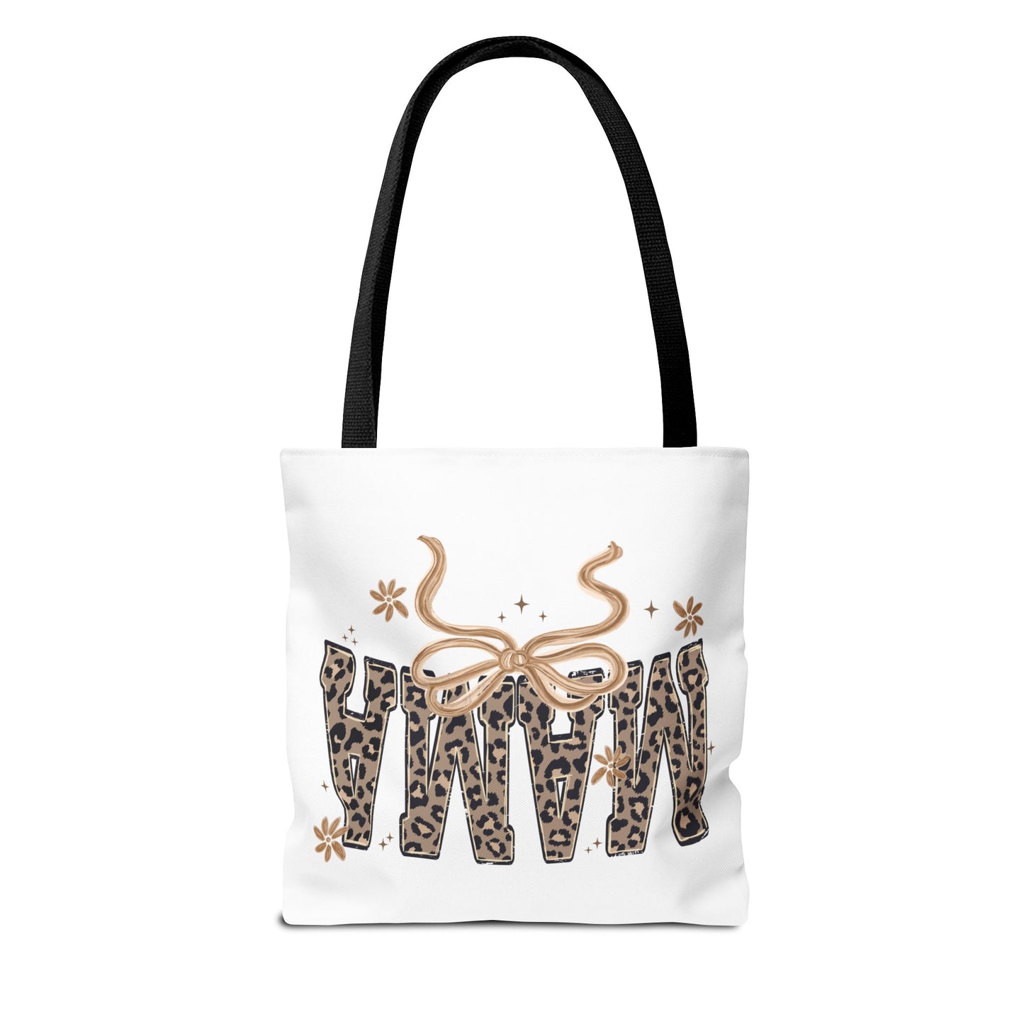 Leopard Print MAMA Script Tote Bag | Mama Tote