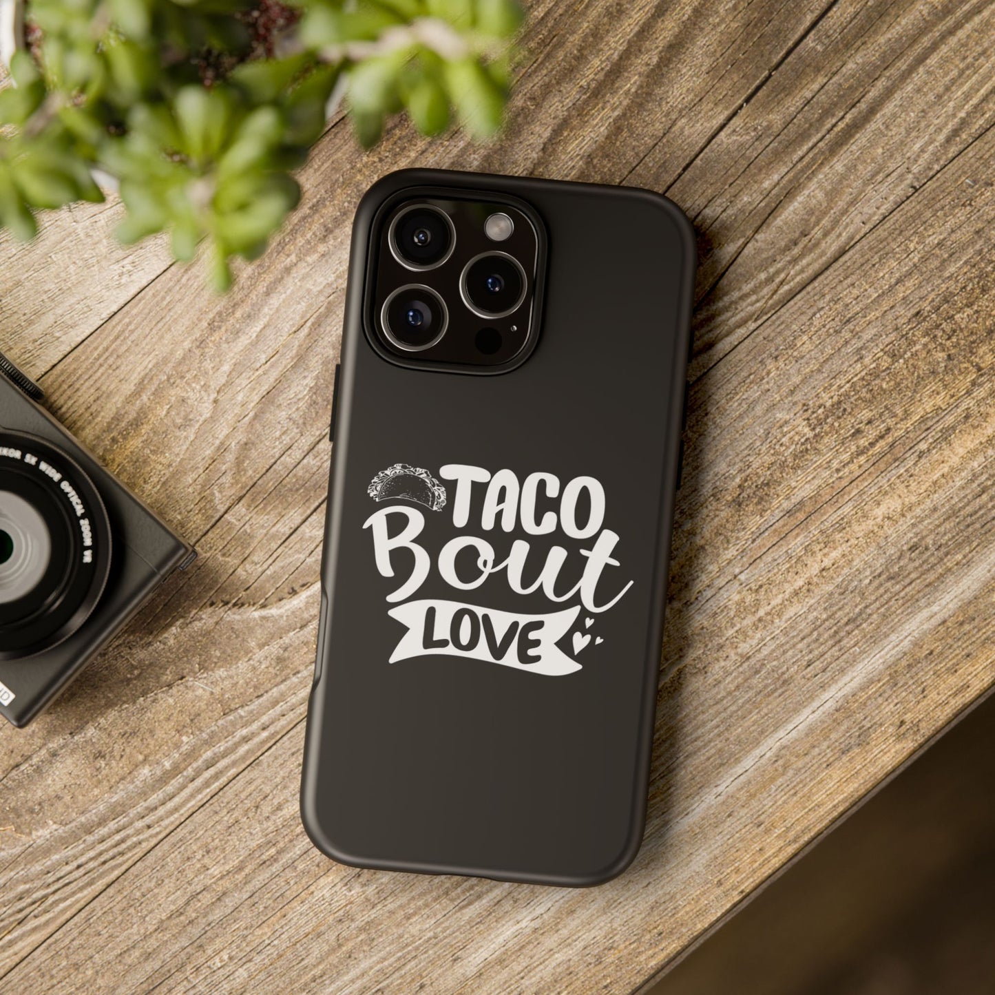 Taco Bout Love phone case | iPhone protective case, food pun design