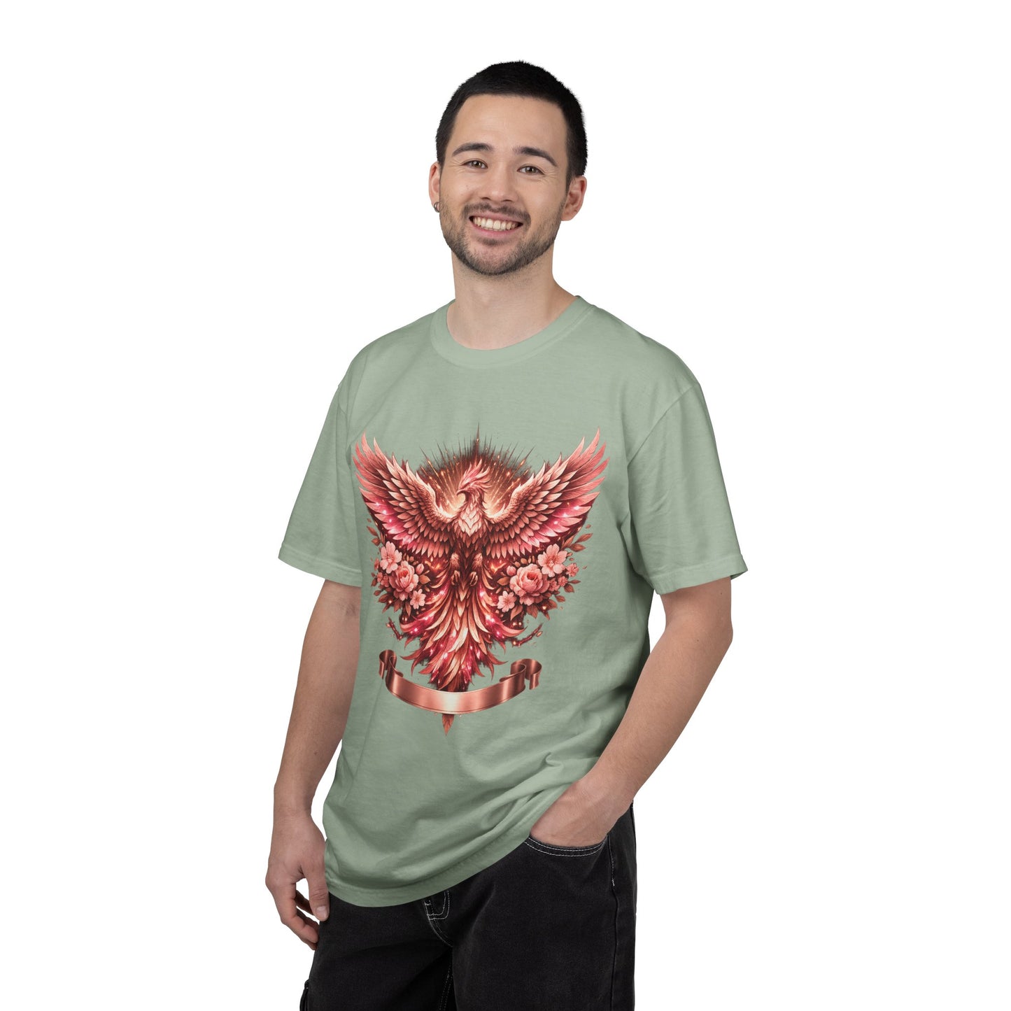 Phoenix Floral T-Shirt — Rising Phoenix Graphic Tee