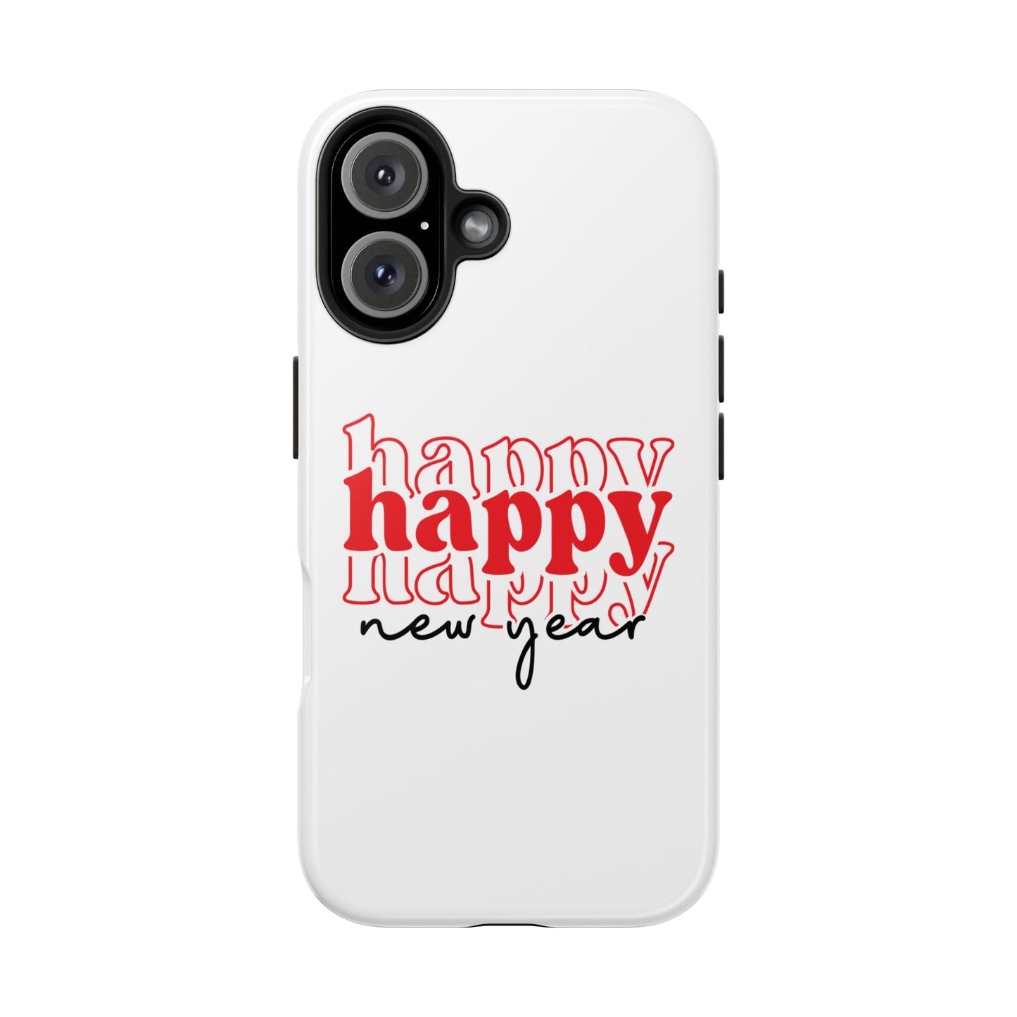 Happy Happy New Year Phone Case | New Year Typographic Design