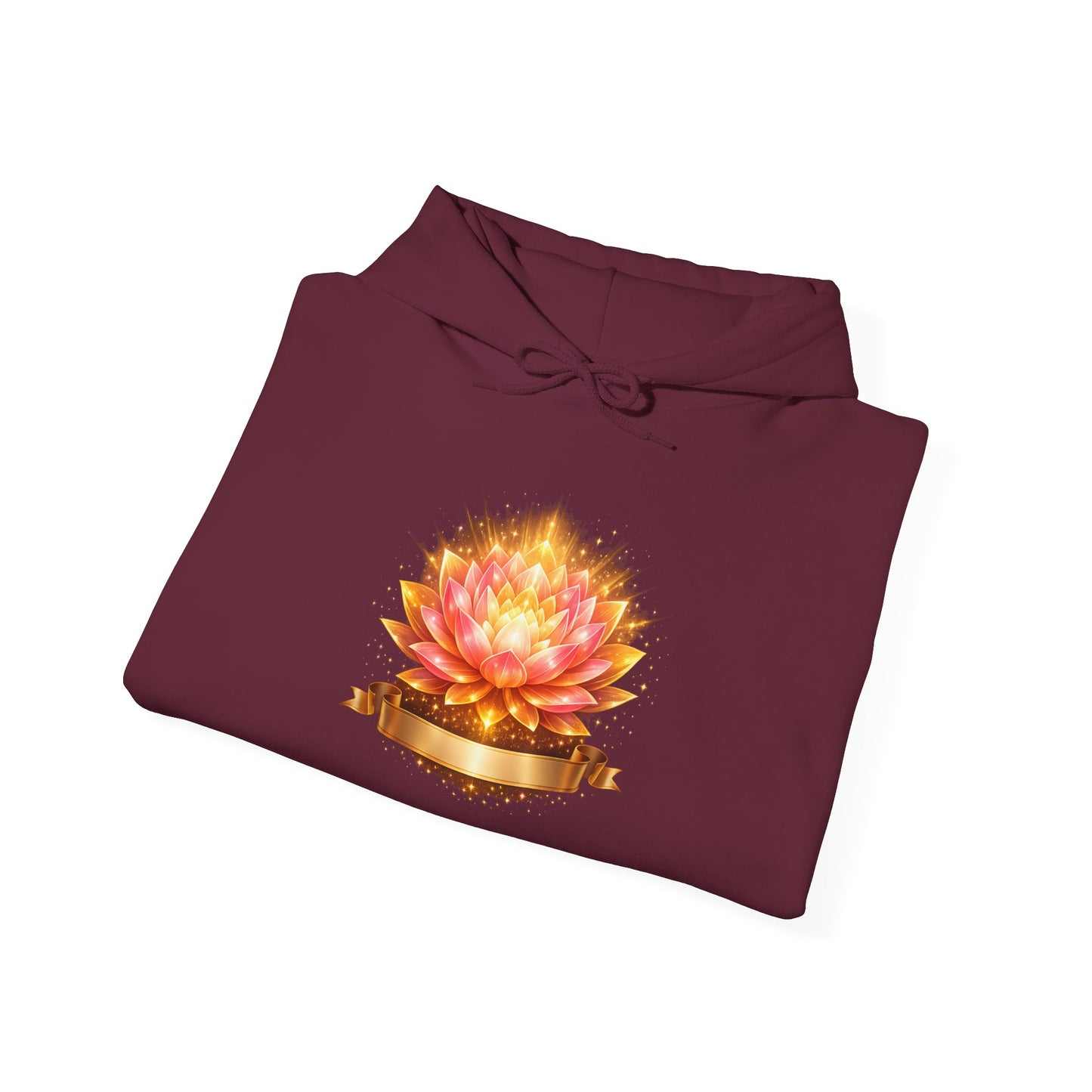 Lotus Meditation Hoodie — Glowing Lotus Candle Graphic Hoodie