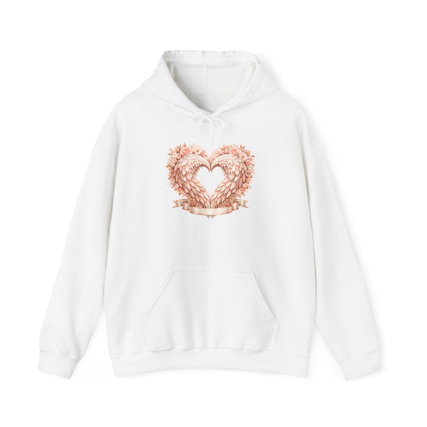 Heart Wreath Hoodie — Romantic Floral Heart Pullover for Valentine’s Day
