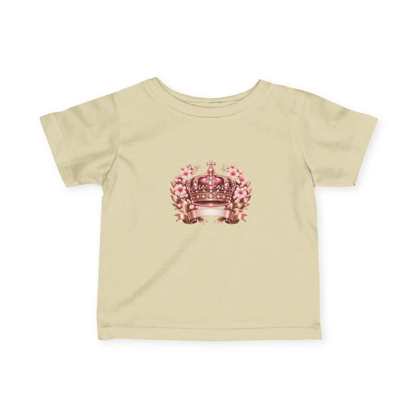 Infant Tee — Pink Floral Crown Baby Shirt