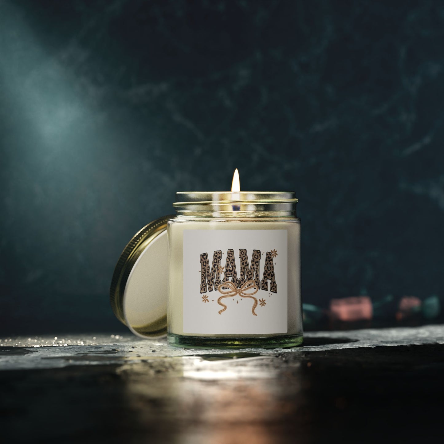 Mama Leopard Print Candle | Coconut Apricot Wax 4oz 9oz