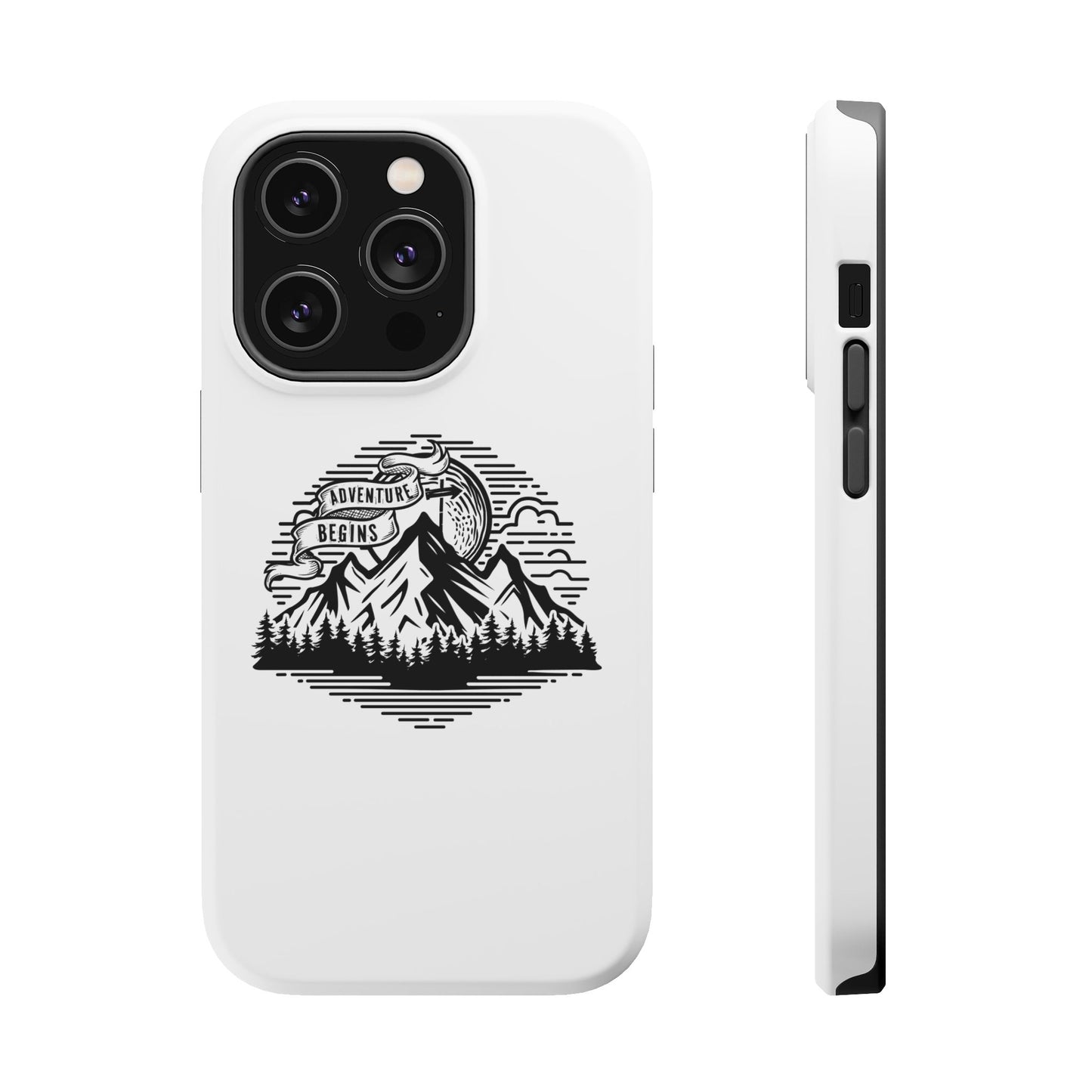 Mountain Adventure Illustration Phone Case | Magnetic Impact-Resistant Case
