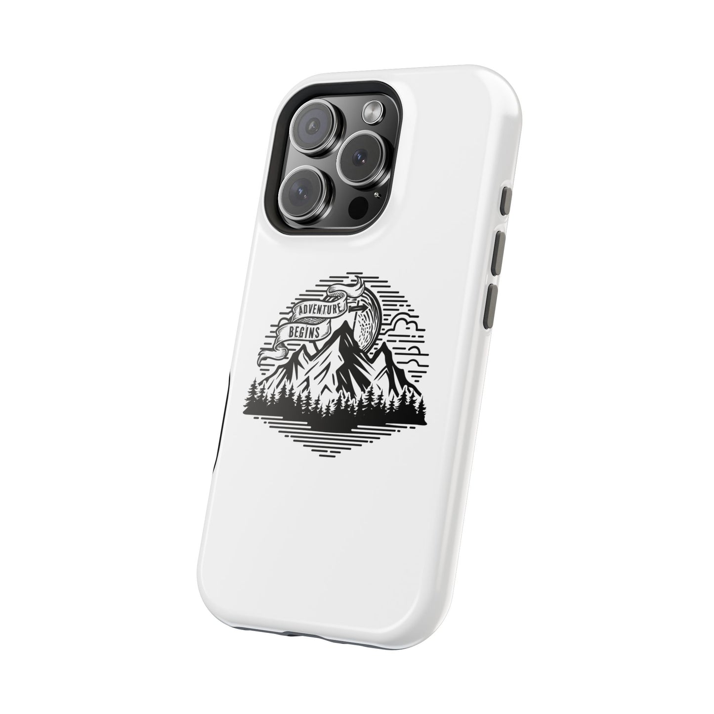 Mountain Adventure Illustration Phone Case | Magnetic Impact-Resistant Case