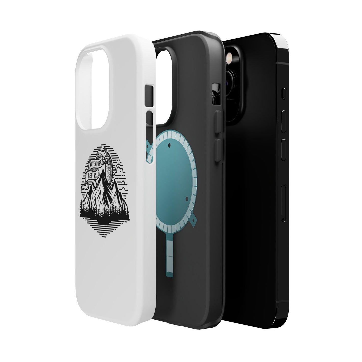 Mountain Adventure Illustration Phone Case | Magnetic Impact-Resistant Case