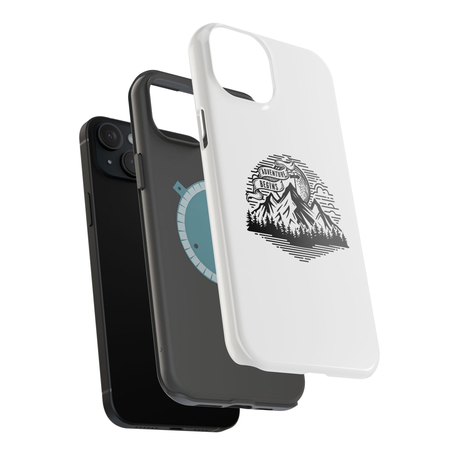 Mountain Adventure Illustration Phone Case | Magnetic Impact-Resistant Case
