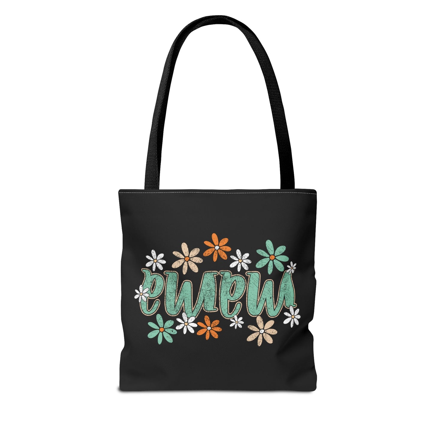 Mama floral script Tote Bag | daisy flower design