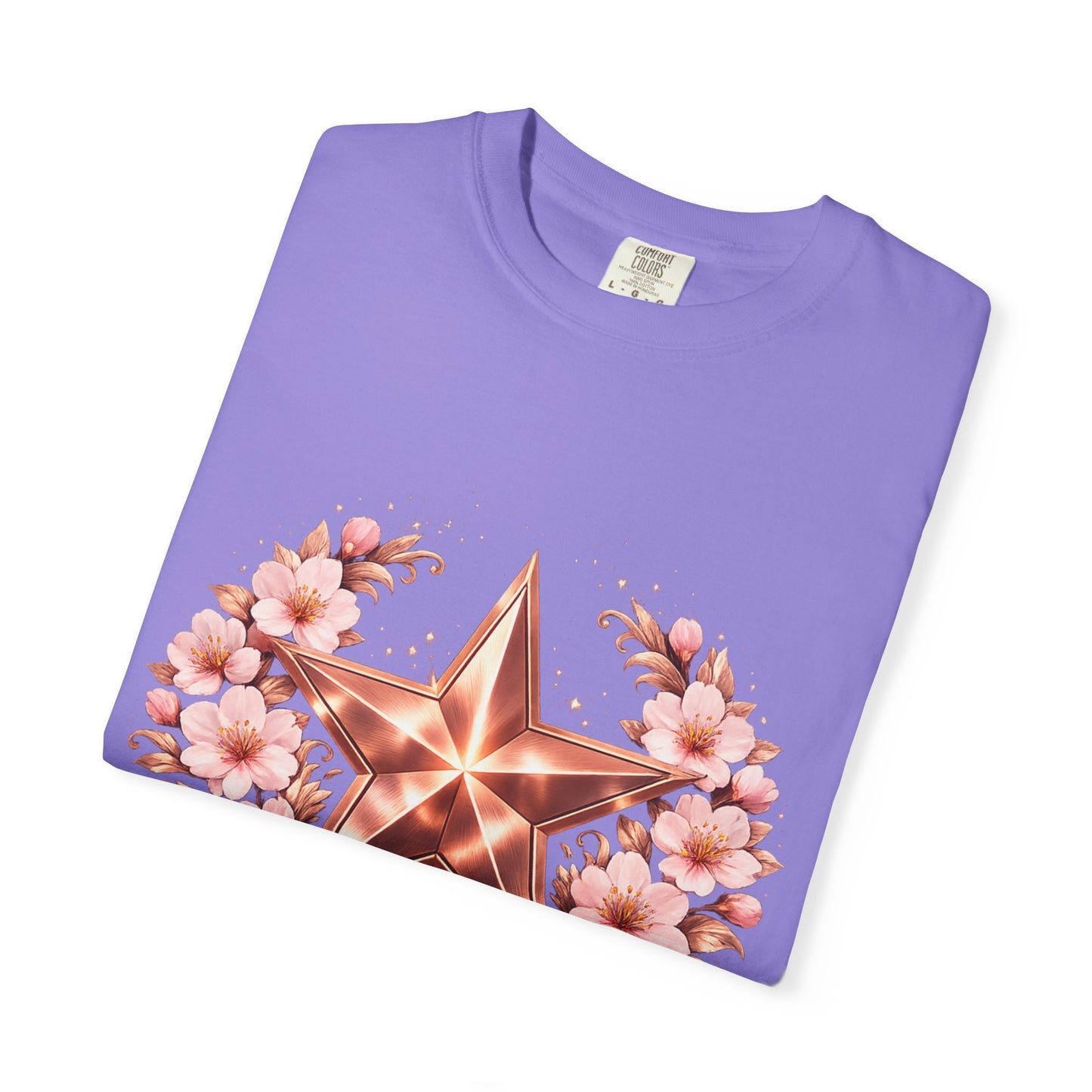 Rose Gold Floral Star T-Shirt