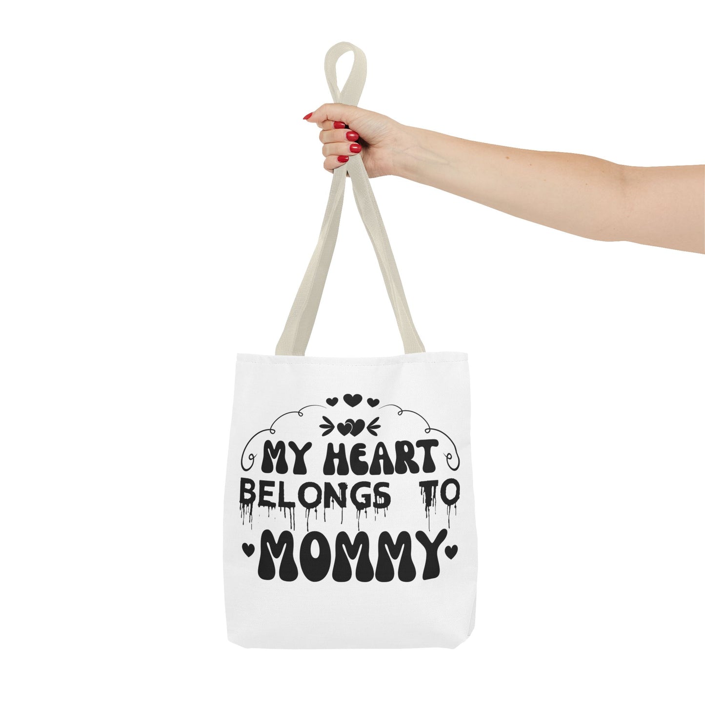 My Heart Belongs to Mommy Tote Bag | Mother's Day Mom Love Print